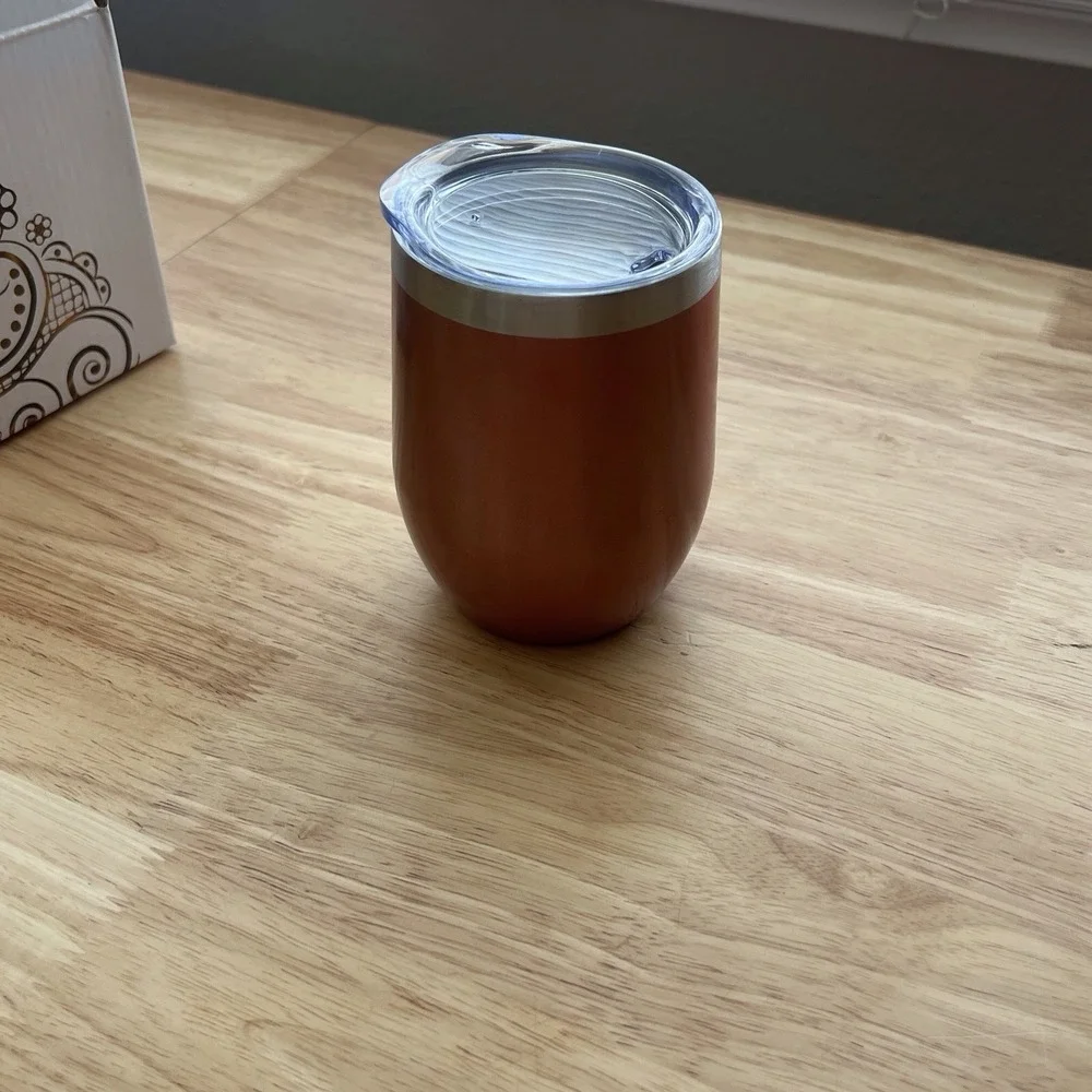 12oz Wine Tumbler‎ Stainless Steel Sip Lid Vacuum Double Wall Insulated Cup